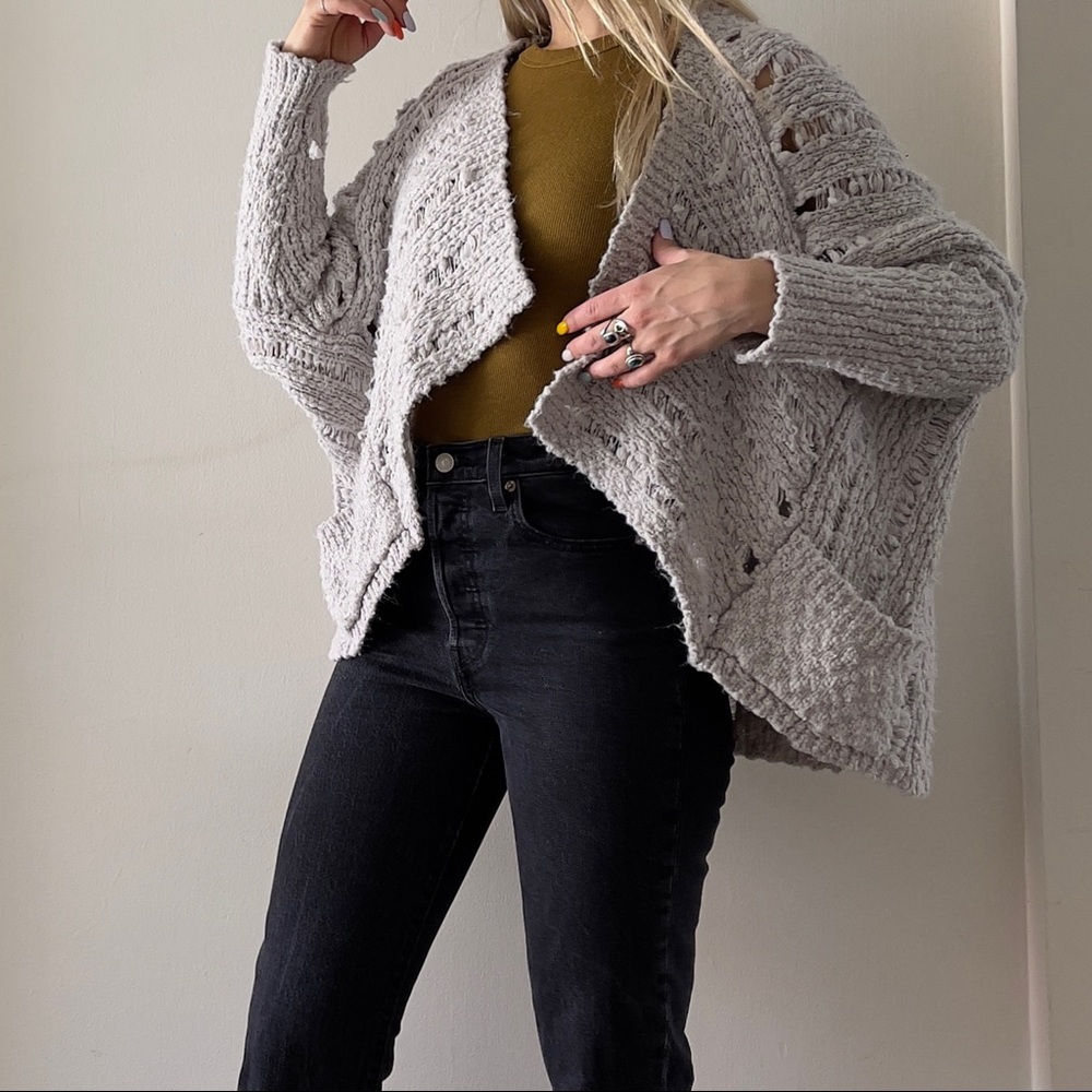Three Bird Nest Slouchy Knit Cardigan